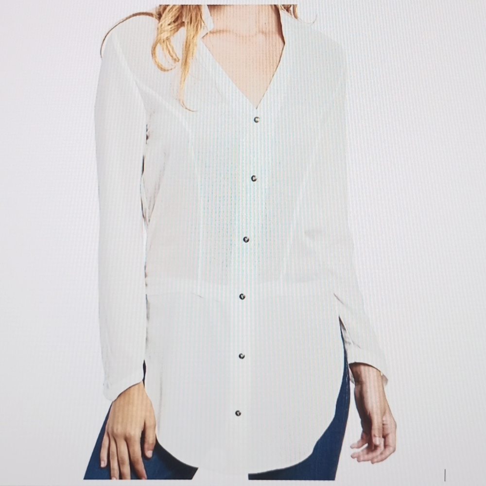 NWOT Sheer Ivory Tunic